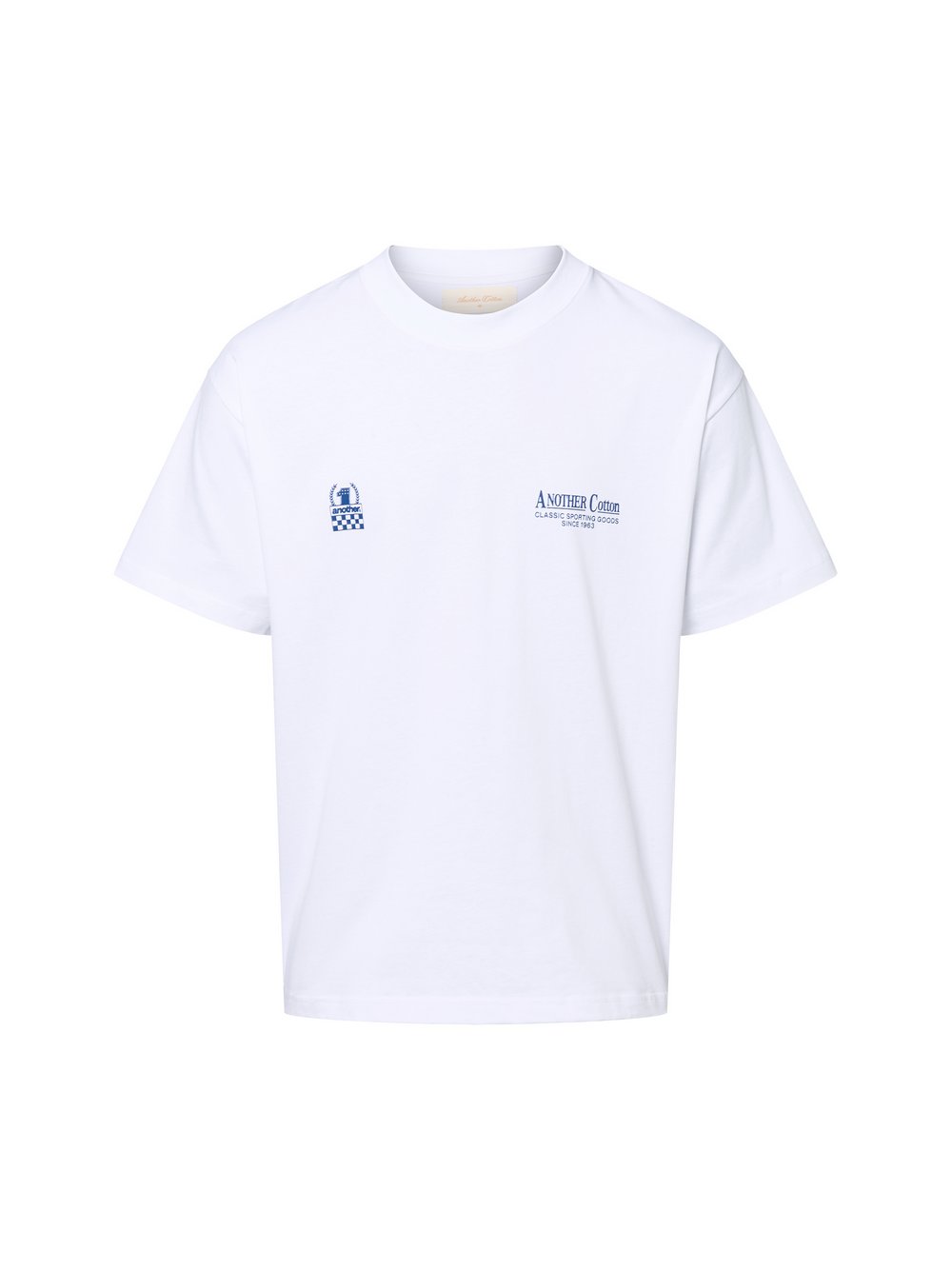 Another Cotton Lab T-Shirt Herren Baumwolle weiß bedruckt, XL