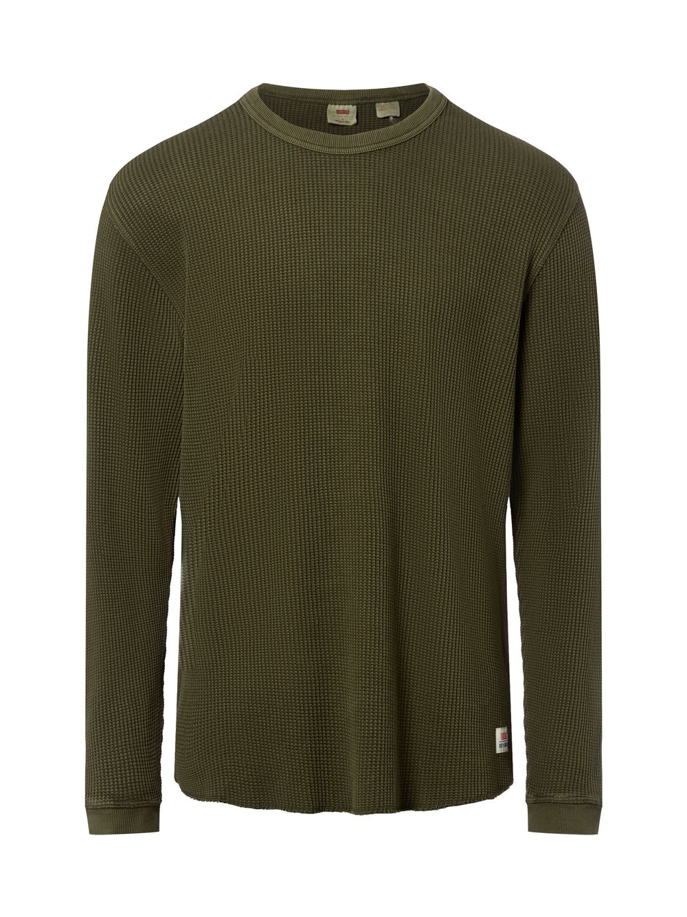 Levi's Langarmshirt Herren Baumwolle grün strukturiert, L