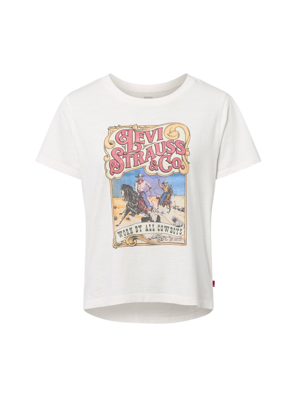 Levi's T-Shirt Damen Baumwolle weiß bedruckt, L