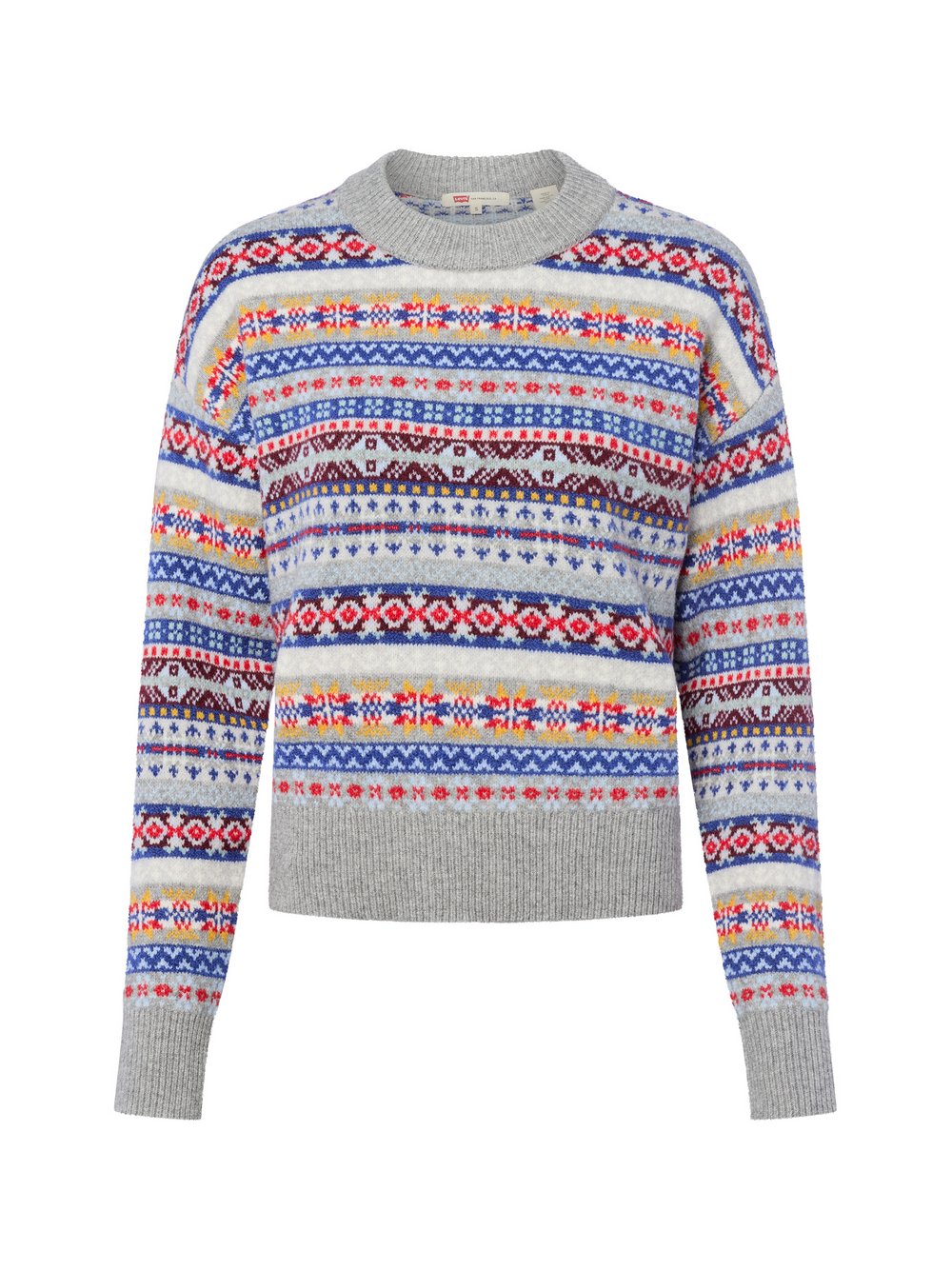 Levi's Strickpullover Damen Baumwolle mehrfarbig gemustert, L