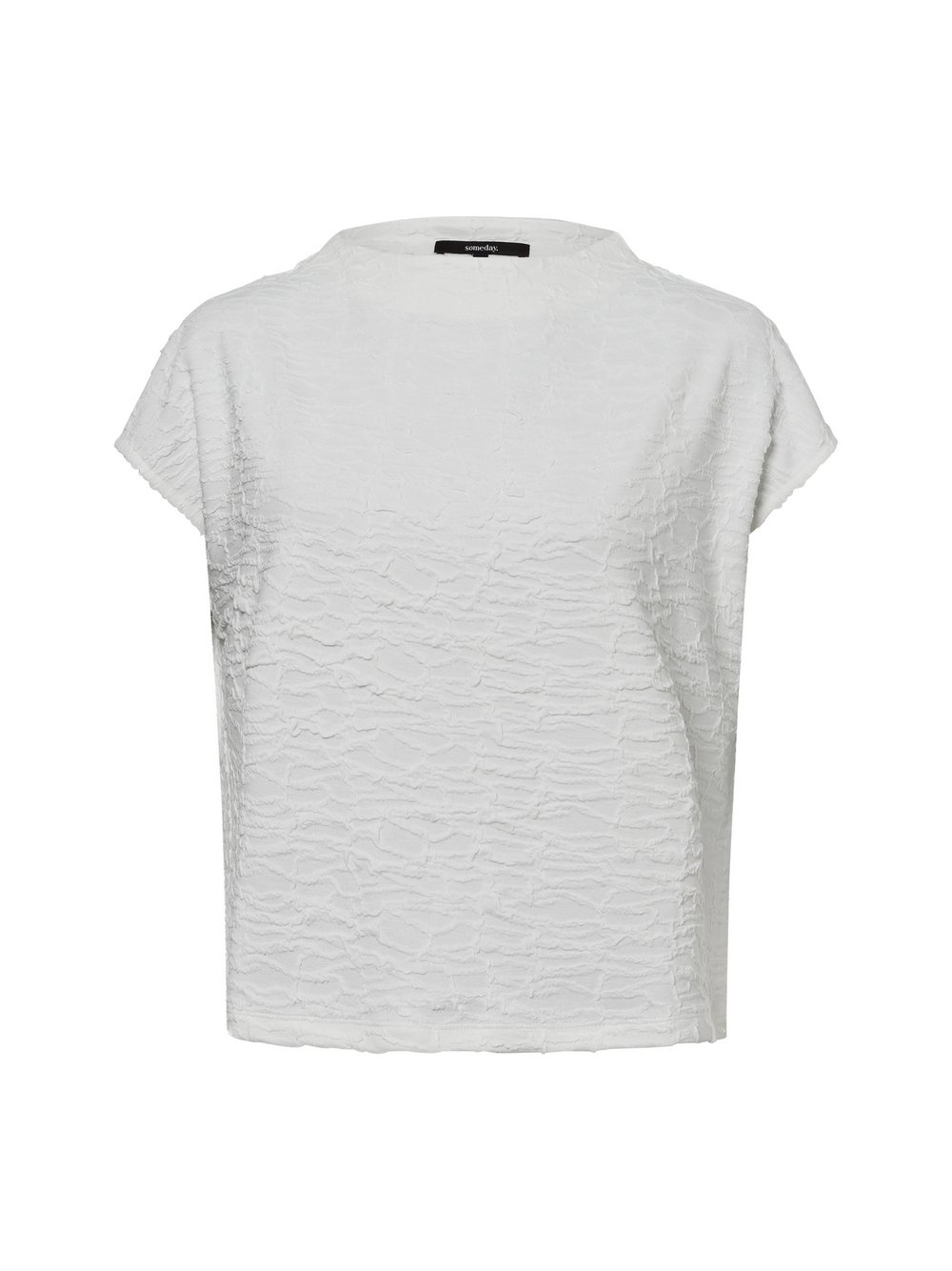 Someday T-Shirt Damen Viskose weiß strukturiert, 40
