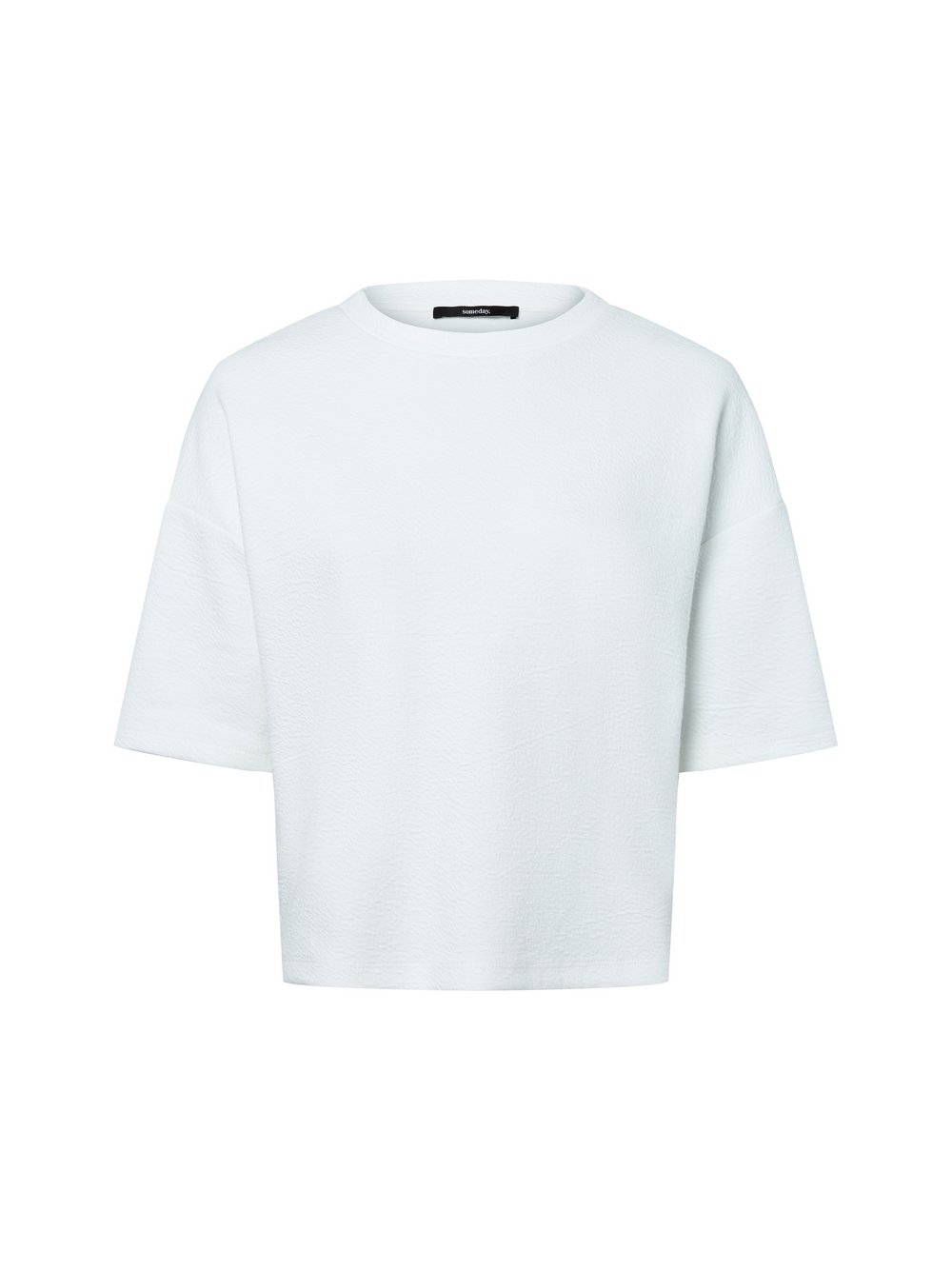 Thumbnail - Someday T-Shirt Damen Baumwolle weiß strukturiert, 38