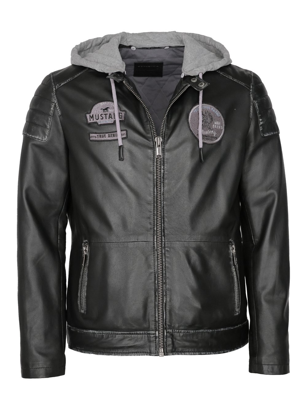Thumbnail - Mustang Lederjacke Herren schwarz, M