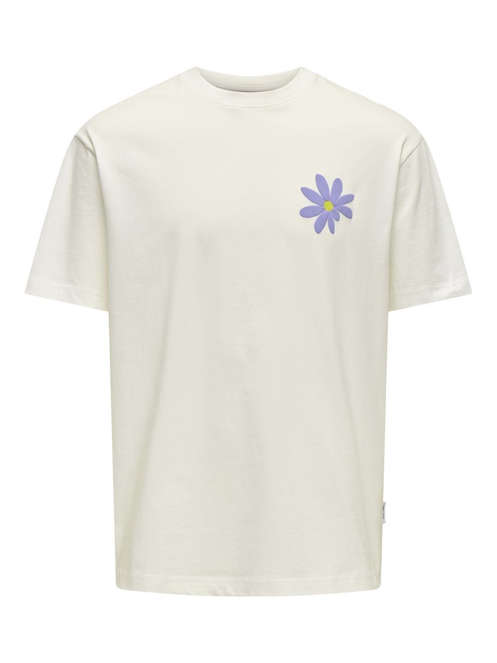 Only&Sons T-Shirt Herren Baumwolle weiß gemustert, S