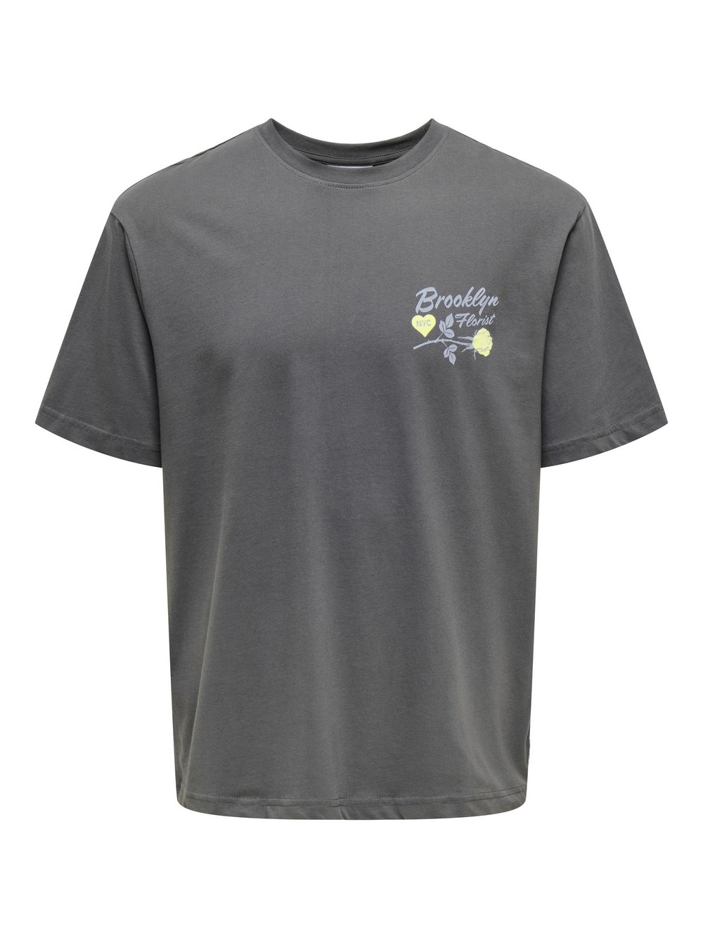 Only&Sons T-Shirt Herren Baumwolle grau gemustert, XL