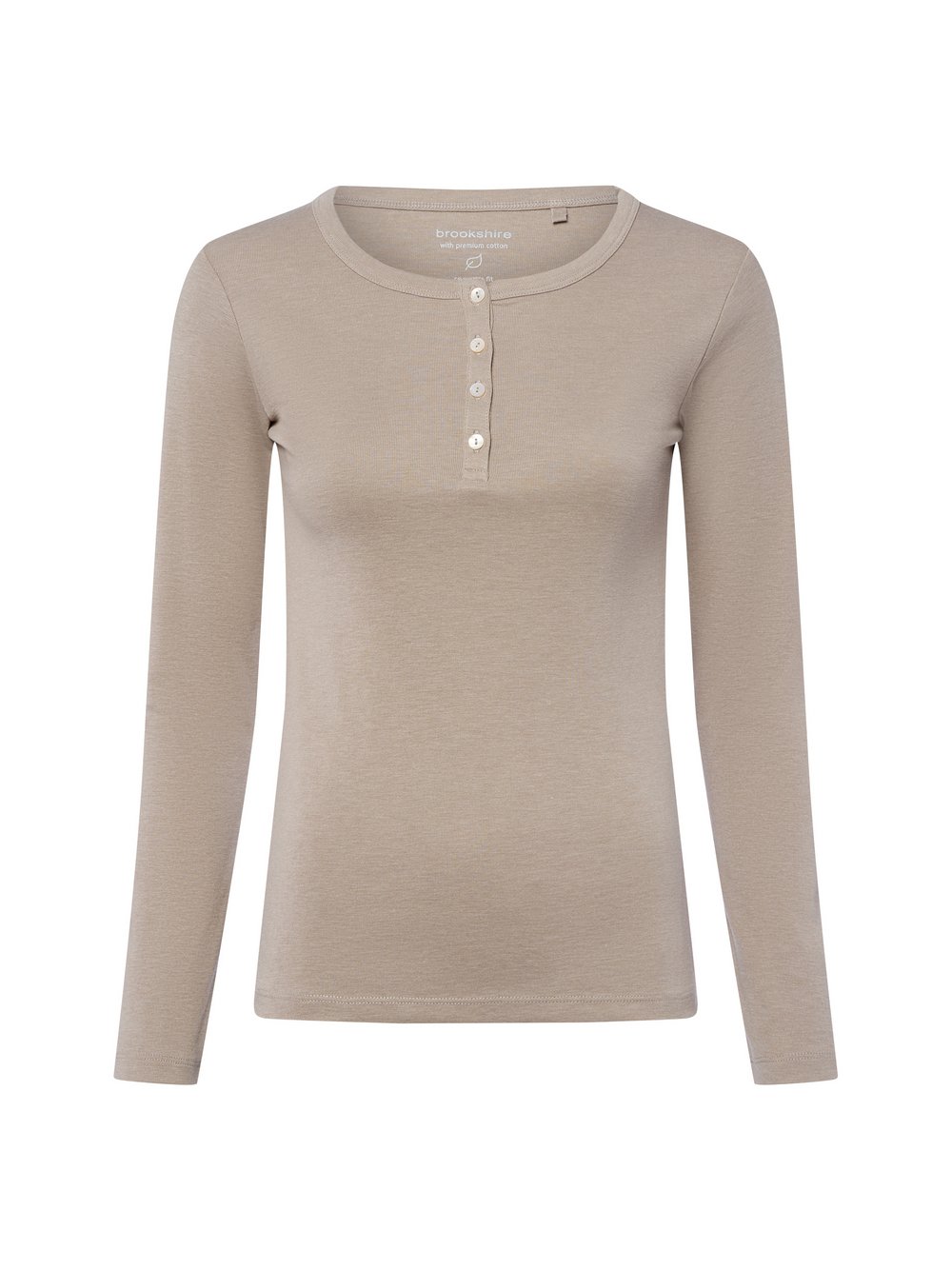 brookshire Langarmshirt Damen Baumwolle grau, S