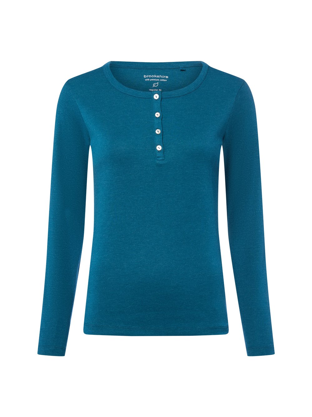 brookshire Langarmshirt Damen Baumwolle blau, L