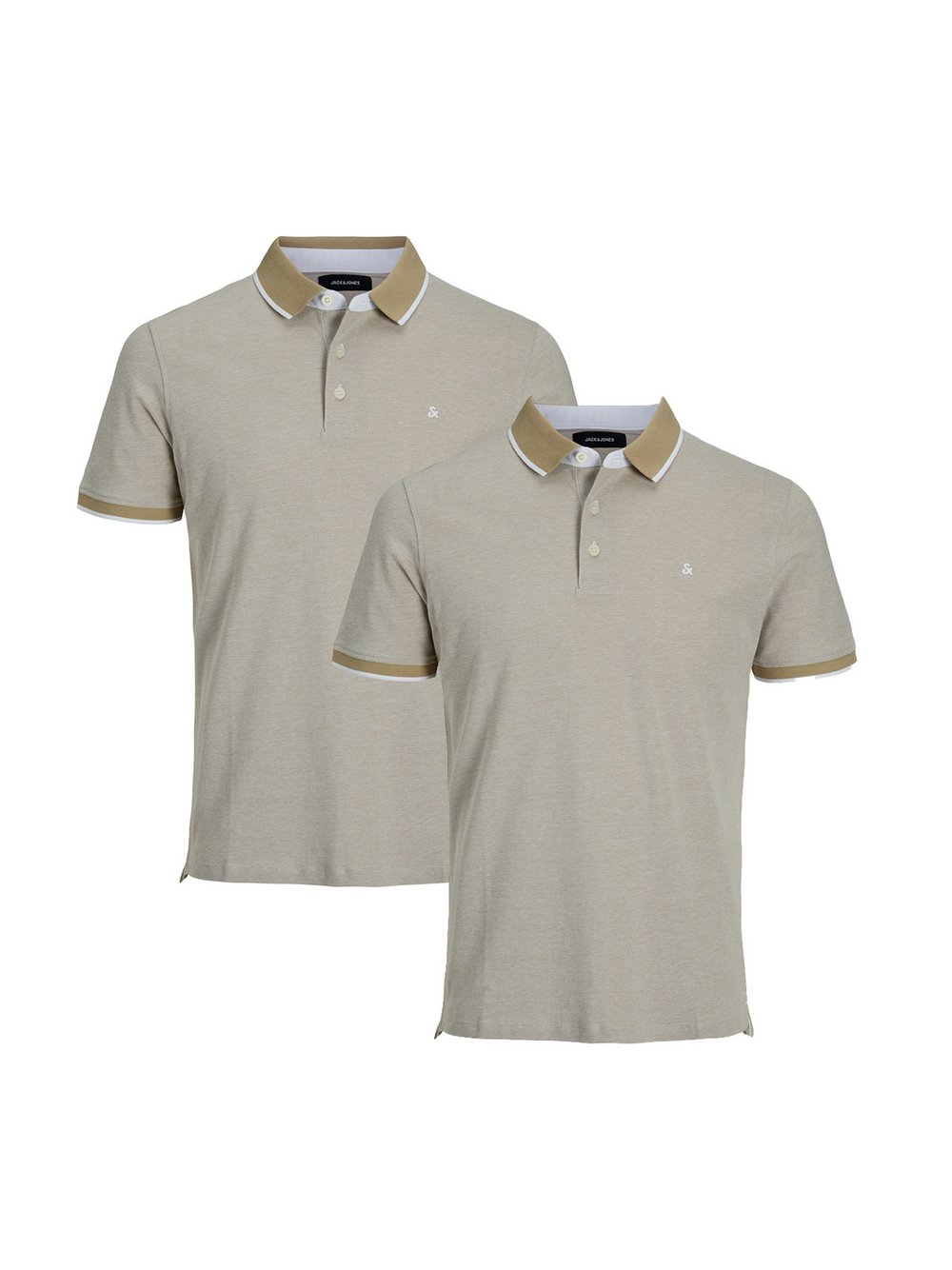 Jack & Jones Poloshirt Herren Baumwolle beige, S