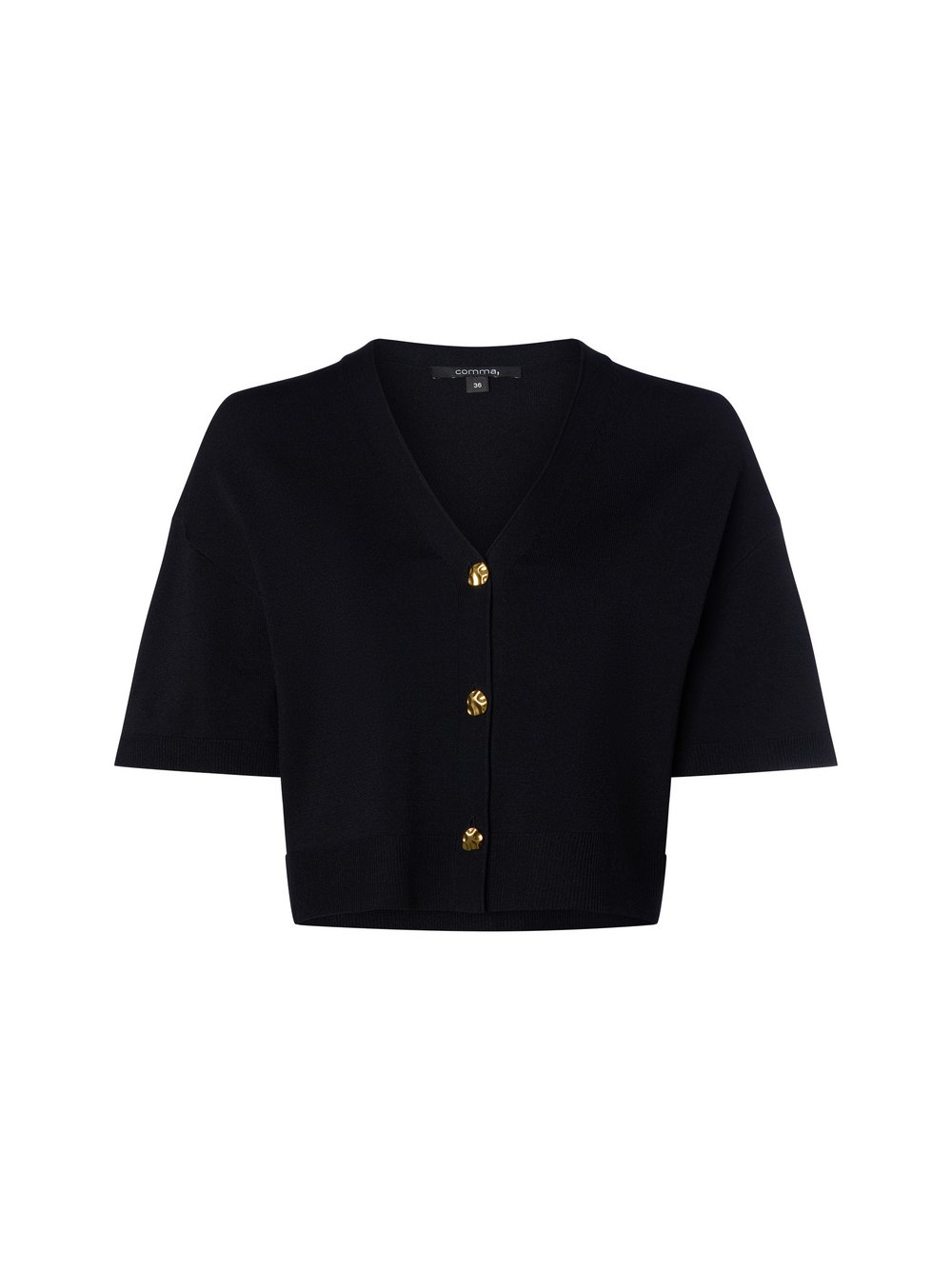 comma Strickjacke Damen Feinstrick schwarz, 38