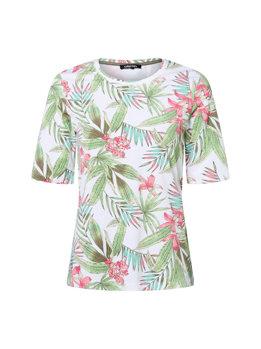 Olsen T-Shirt Damen Baumwolle mehrfarbig gemustert, 42