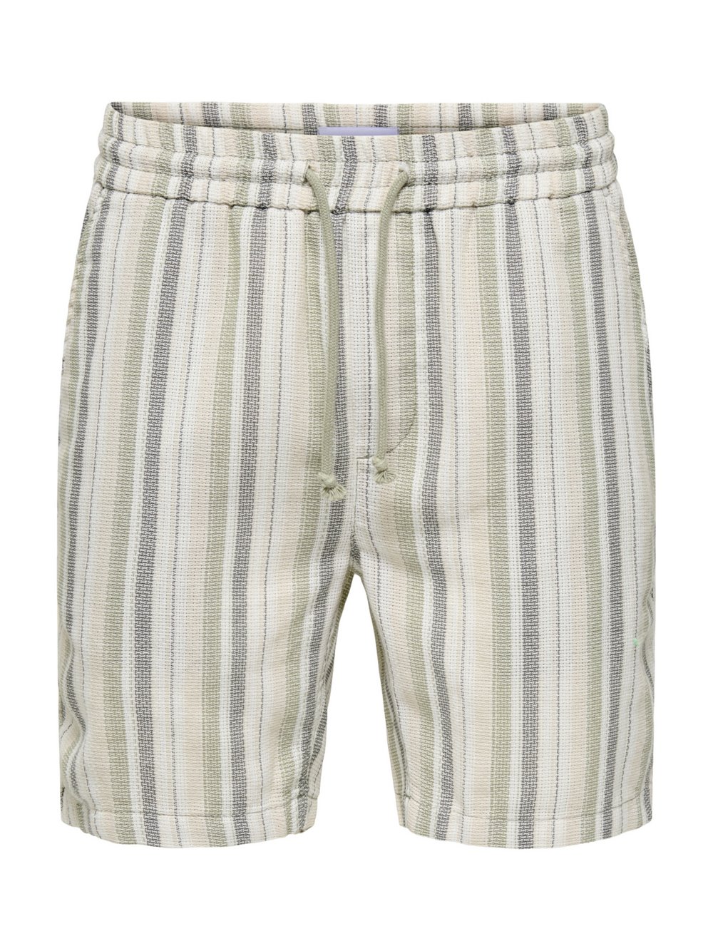 Only&Sons Shorts Herren Baumwolle grün gestreift, M