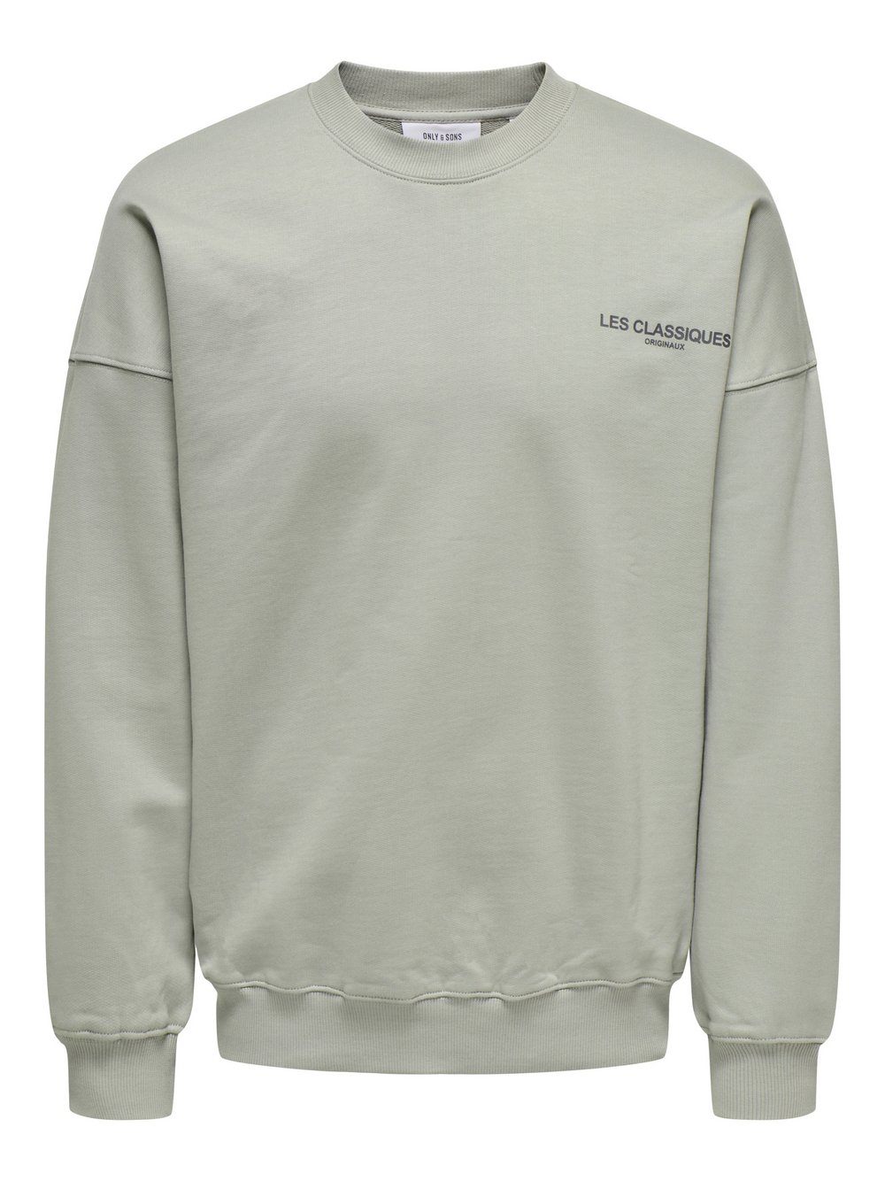 Thumbnail - Only&Sons Pullover Herren Baumwolle grau bedruckt, XXL