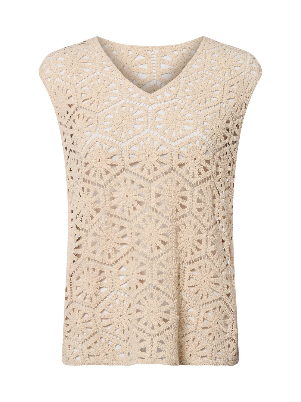 s.Oliver BLACK LABEL Häkeltop Damen Baumwolle beige, M