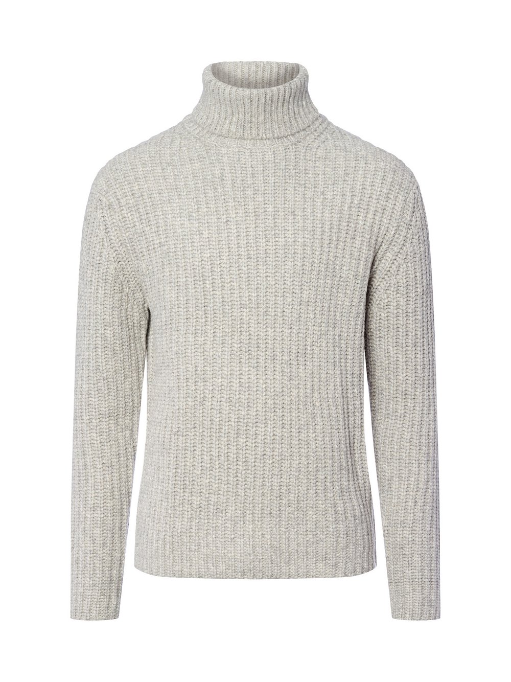 Finshley & Harding London Strickpullover Herren Grobstrick grau meliert, S