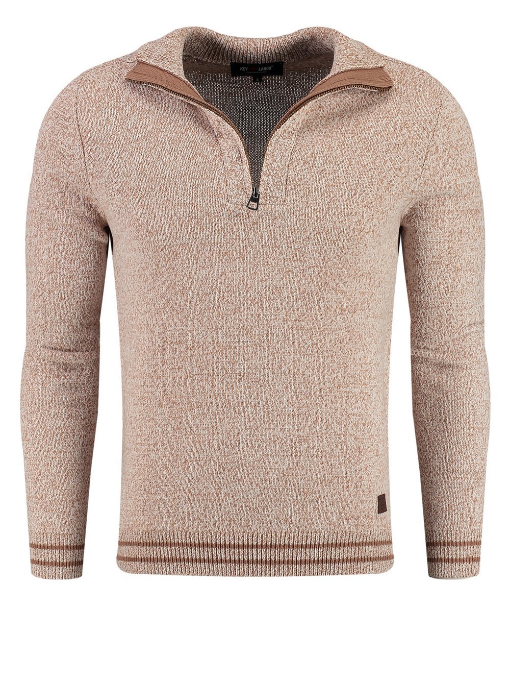 Thumbnail - Key Largo Pullover Herren Baumwolle beige meliert, XXXL