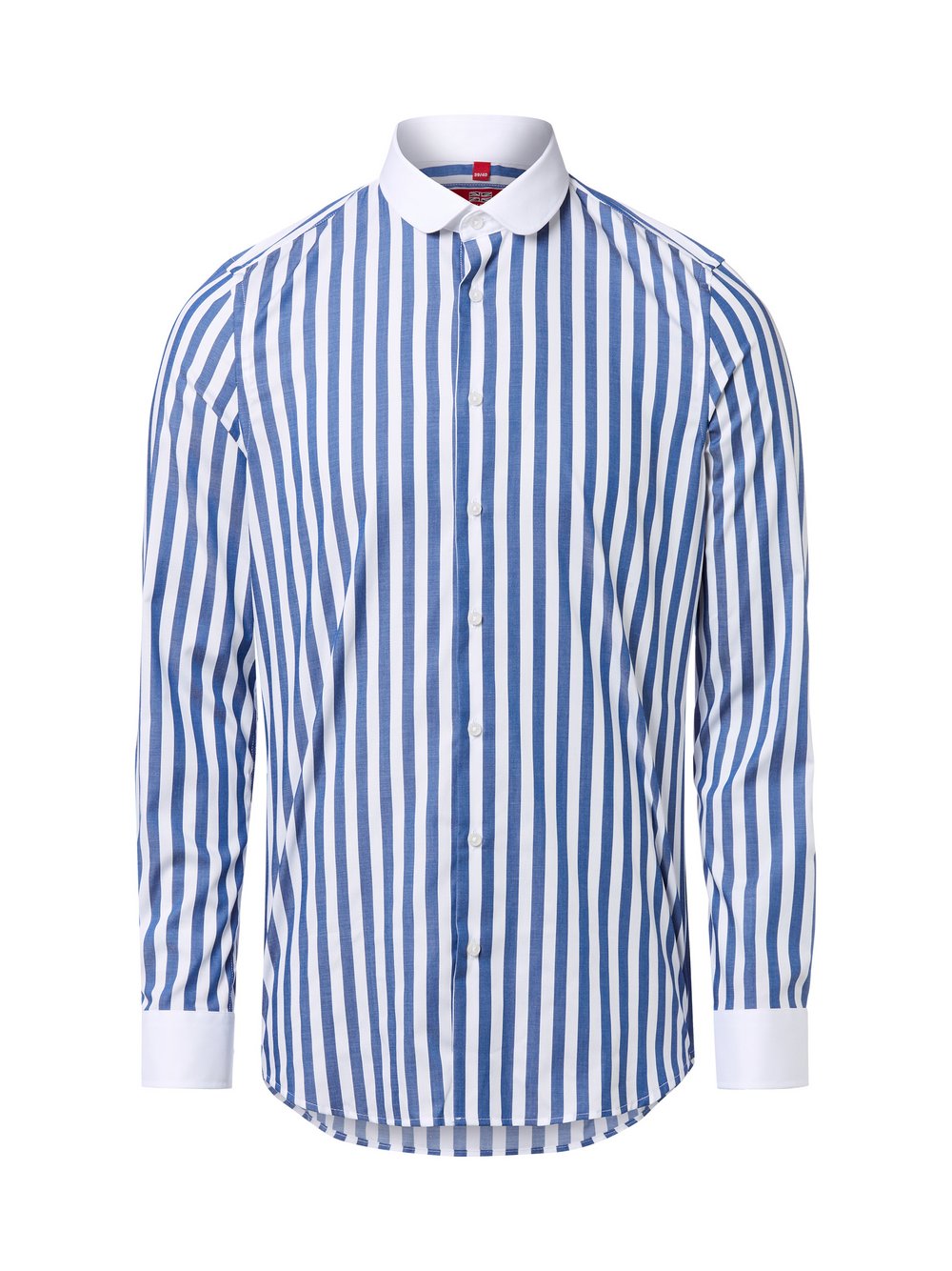 Finshley & Harding London Hemd Herren Slim Fit Baumwolle mehrfarbig gestreift, 37-38