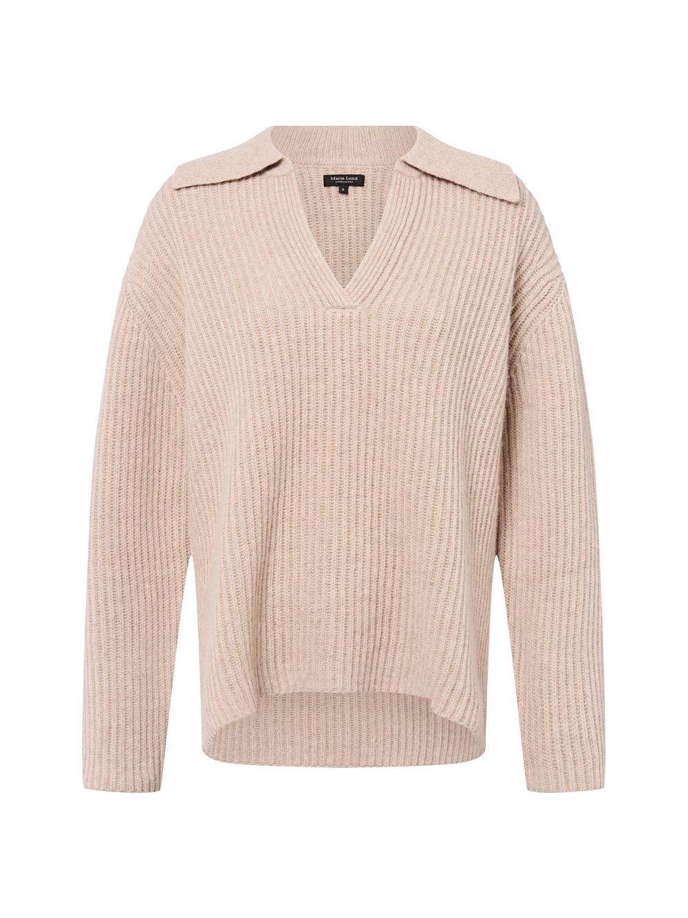 Marie Lund Strickpullover aus Merinowolle Damen braun meliert, XS