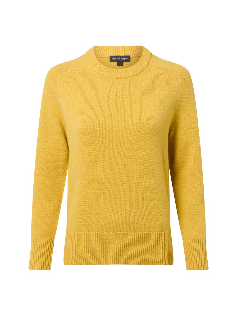 Franco Callegari Strickpullover aus Merino Damen Feinstrick gelb, S