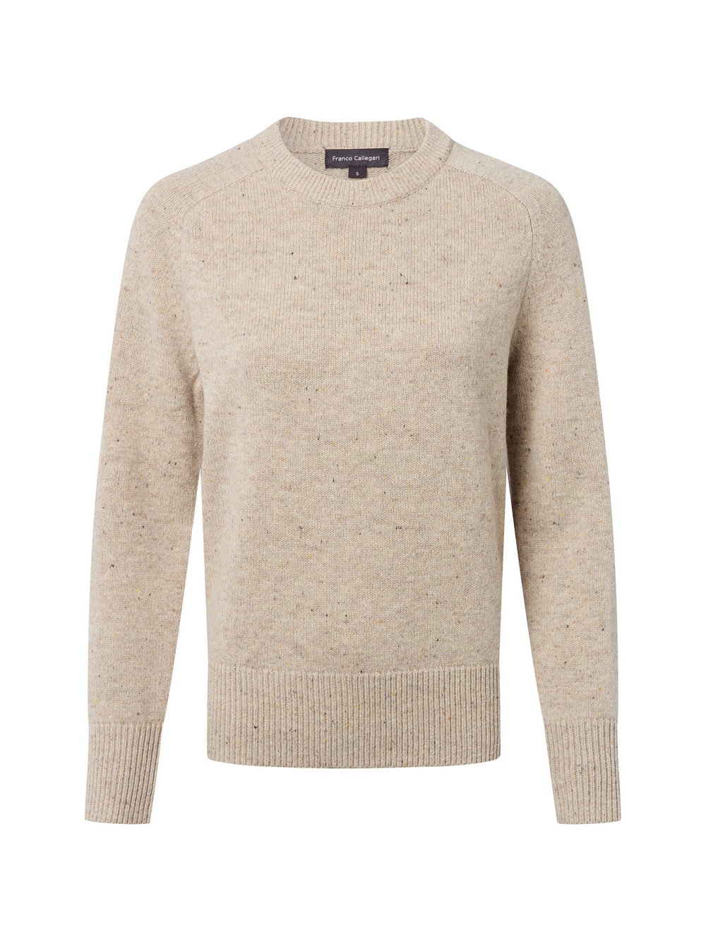 Franco Callegari Strickpullover aus Merinowolle Damen beige meliert, S