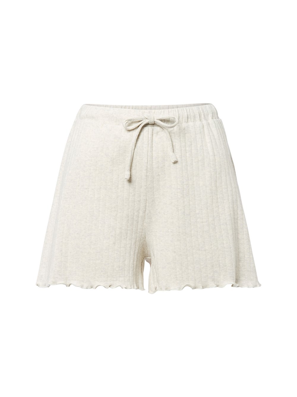 Marie Lund Pyjama-Shorts Damen Baumwolle grau meliert, XS