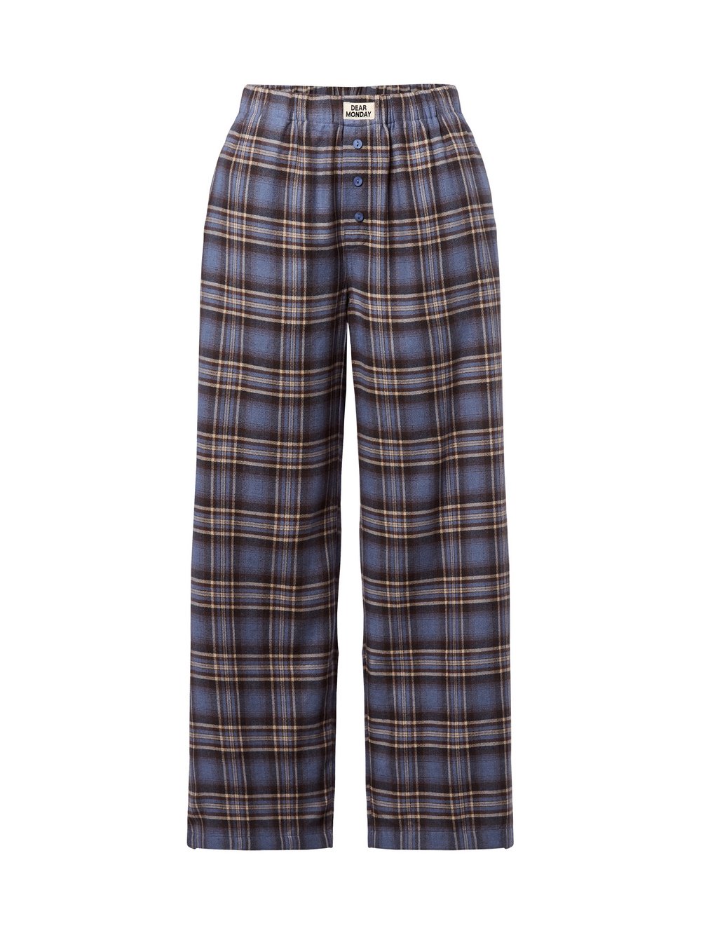 Marie Lund Pyjamahose Damen Viskose mehrfarbig kariert, XS