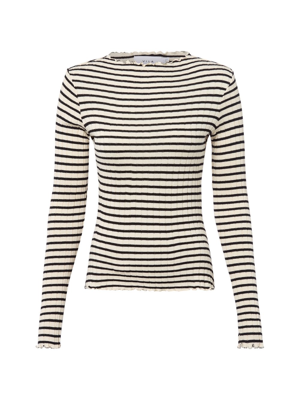 Vila Langarmshirt Damen Viskose mehrfarbig gestreift, M