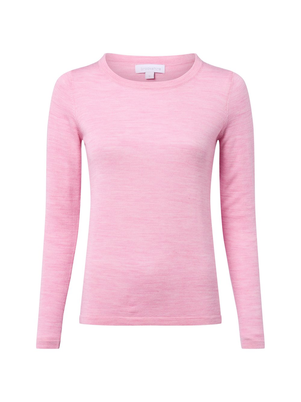 brookshire Wollpullover aus Merino Damen Wolle rosa meliert, XL