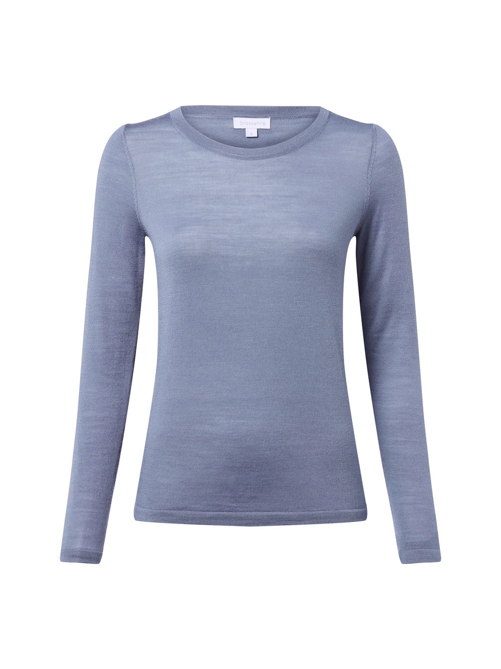 brookshire Wollpullover aus Merino Damen Wolle blau, XXL