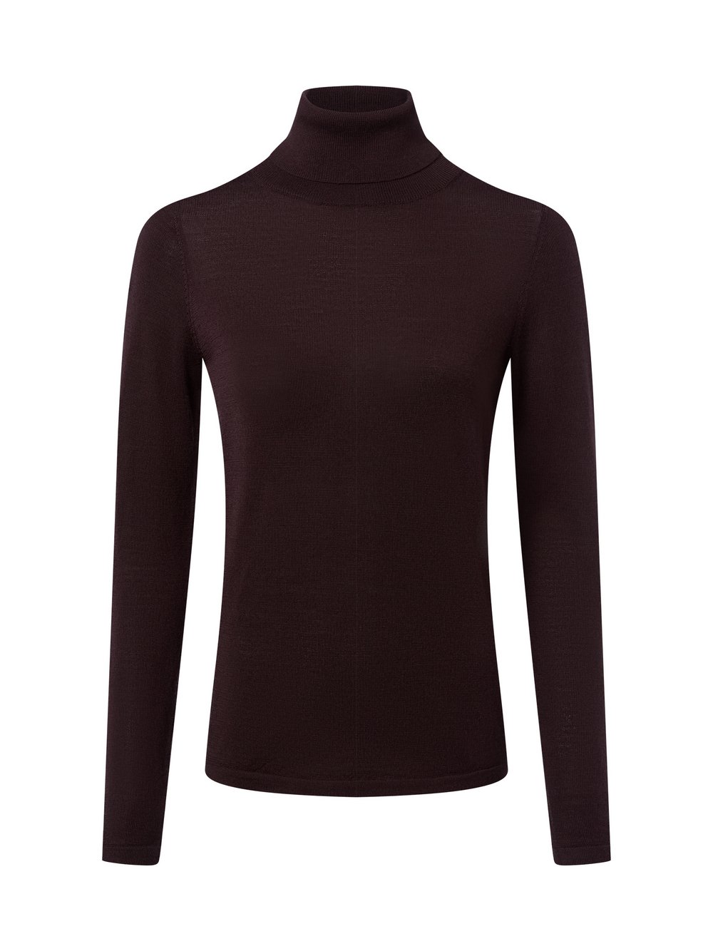 brookshire Rollkragenpullover aus Merinowolle Damen Feinstrick braun meliert, S
