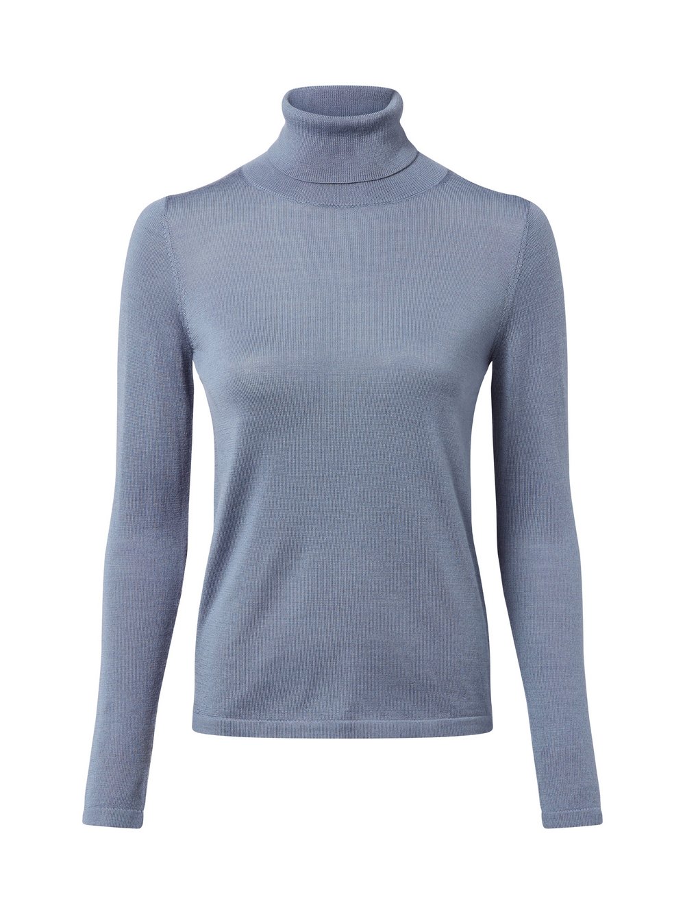 brookshire Rollkragenpullover aus Merinowolle Damen Feinstrick blau, M
