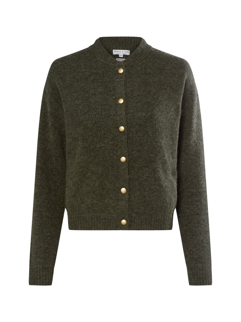 Marie Lund Strickjacke mit Alpaka-Anteil Damen grün meliert, XS