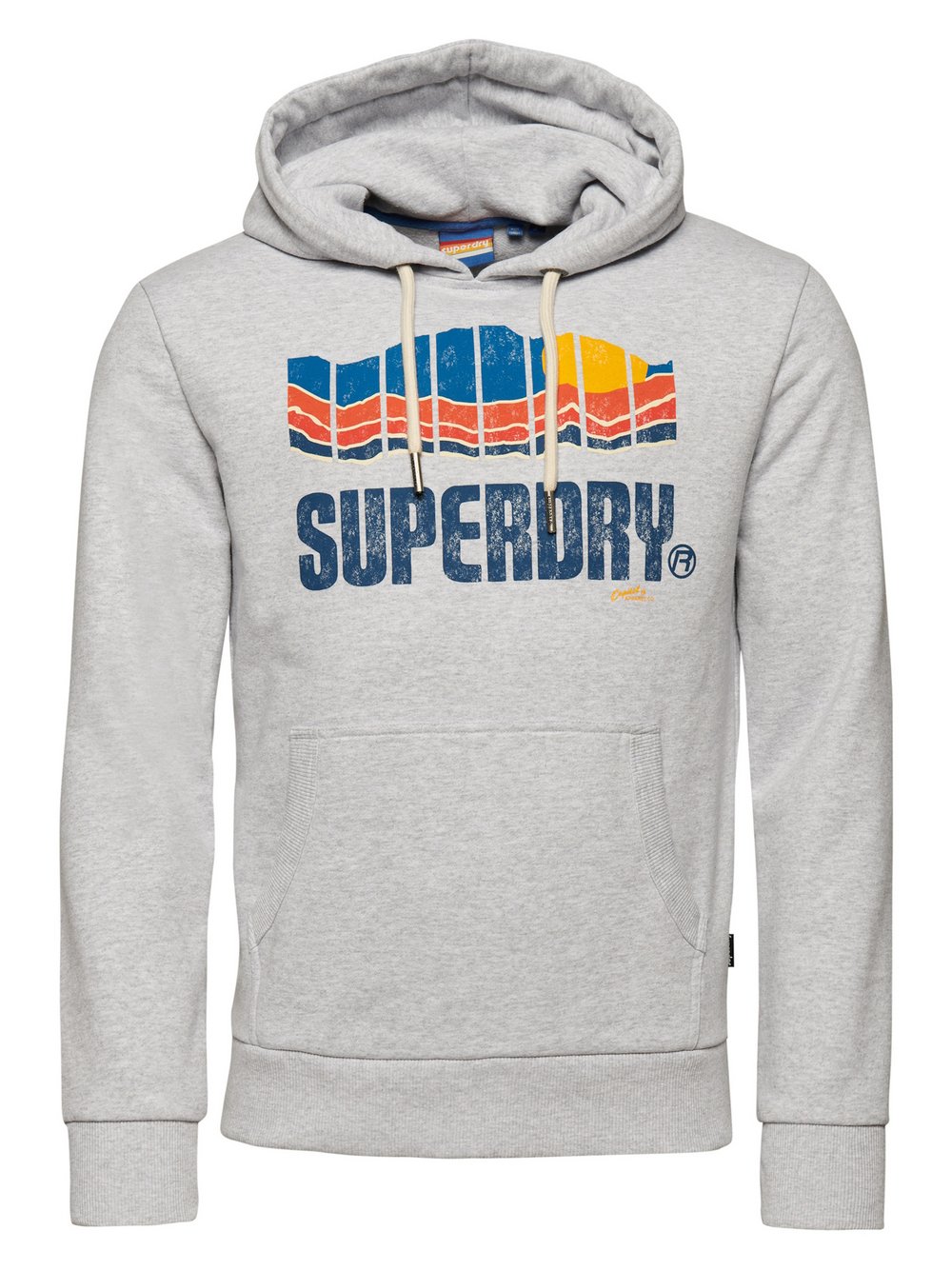 Superdry Kapuzenpullover Herren Baumwolle grau bedruckt, XL