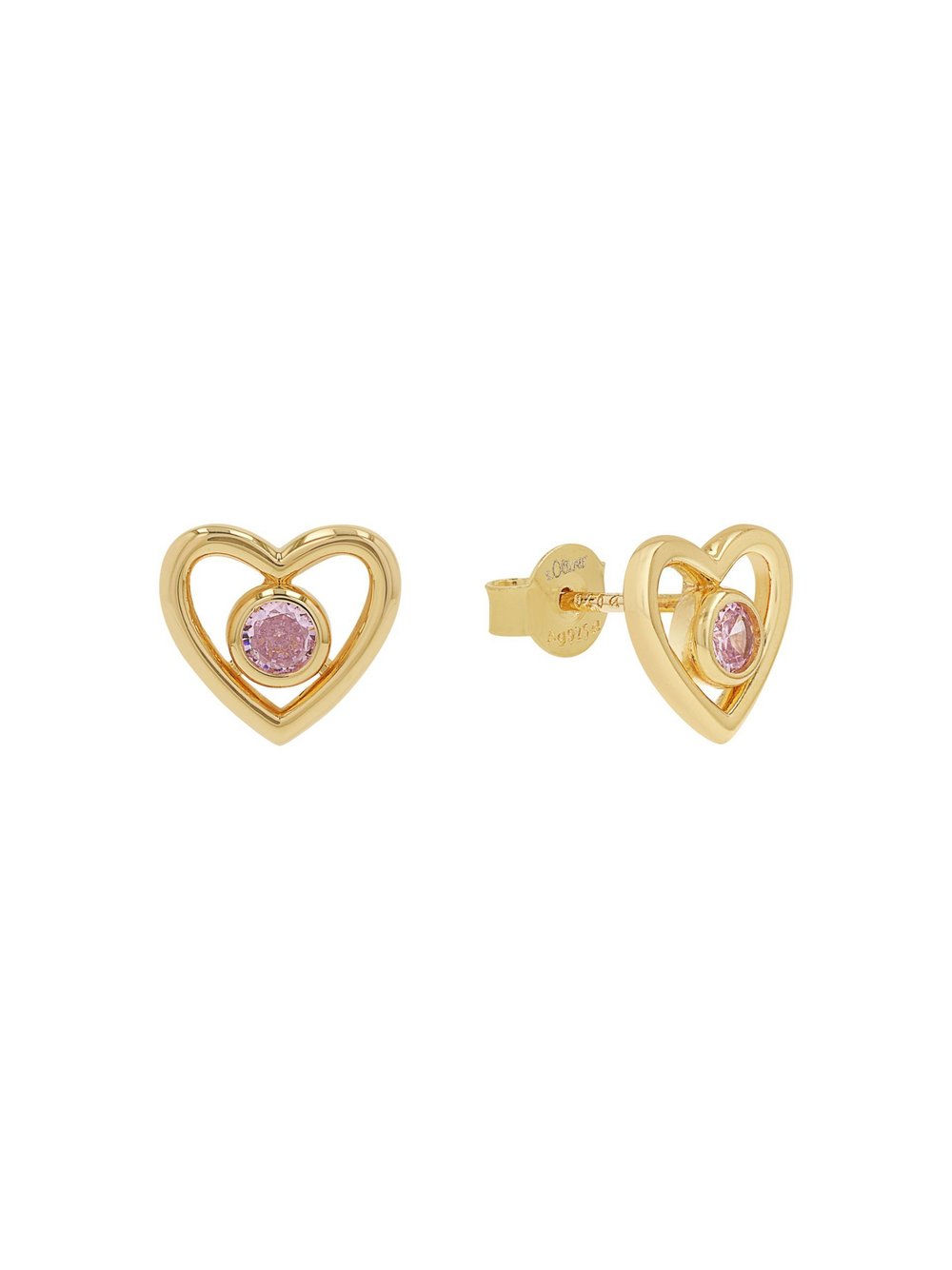 Thumbnail - s.Oliver Ohrstecker Damen Sterlingsilber gold, ONE SIZE