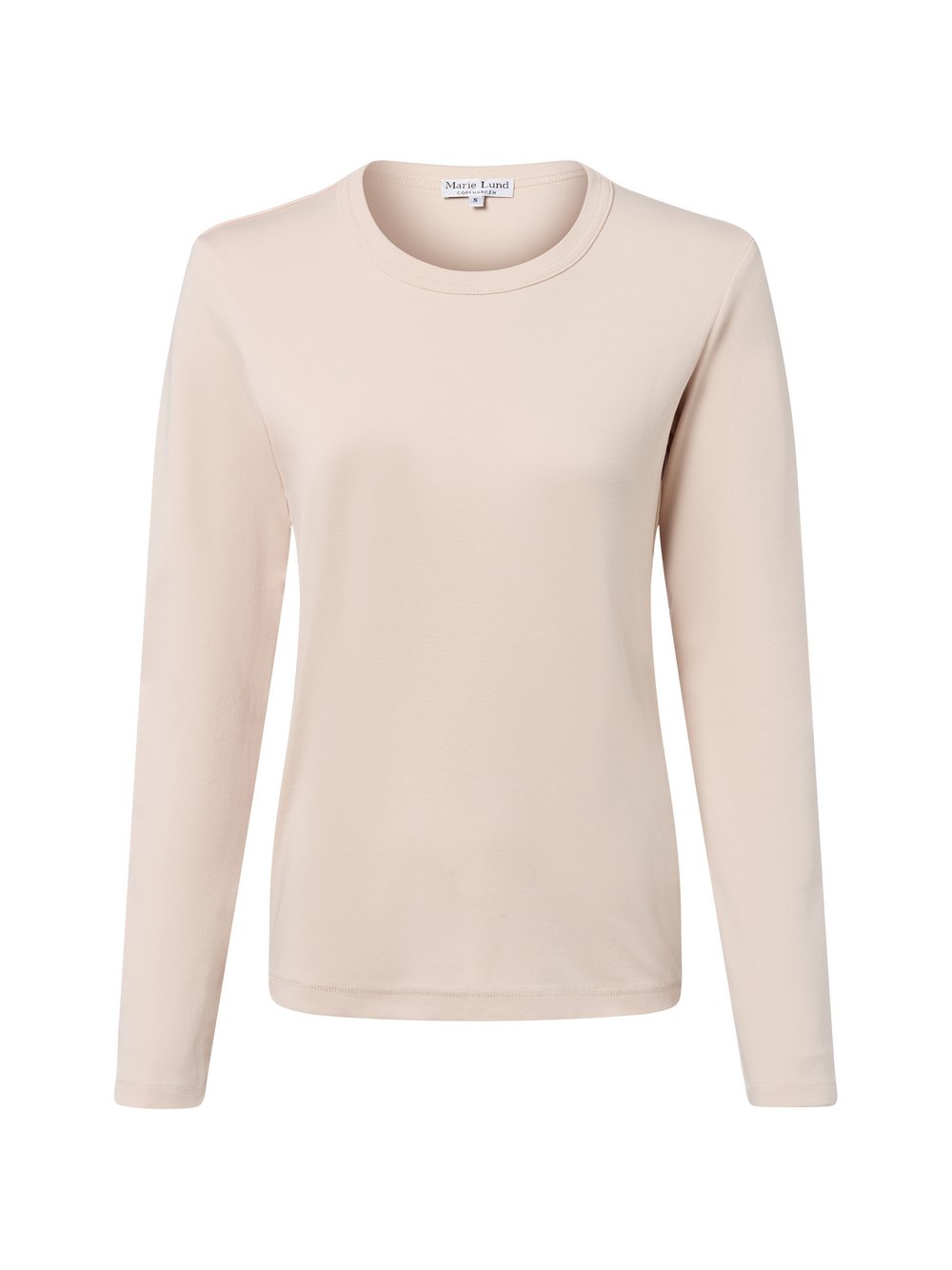 Marie Lund Langarmshirt Damen Baumwolle beige, L