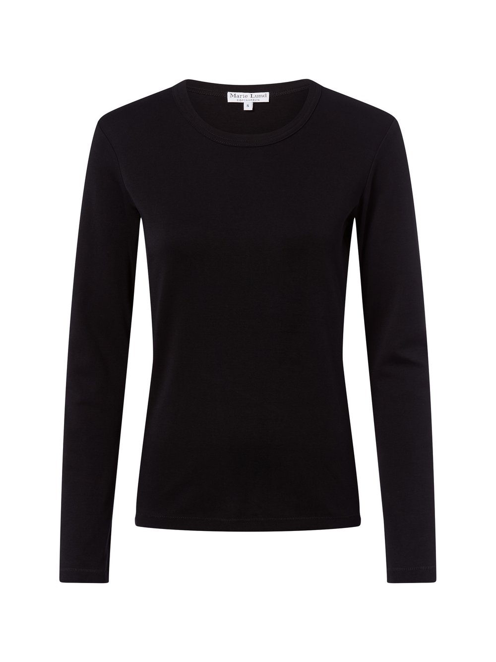 Marie Lund Langarmshirt Damen Baumwolle schwarz, XS
