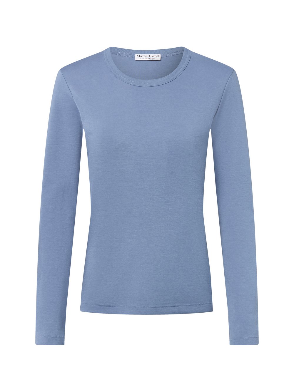 Marie Lund Langarmshirt Damen Baumwolle blau, M