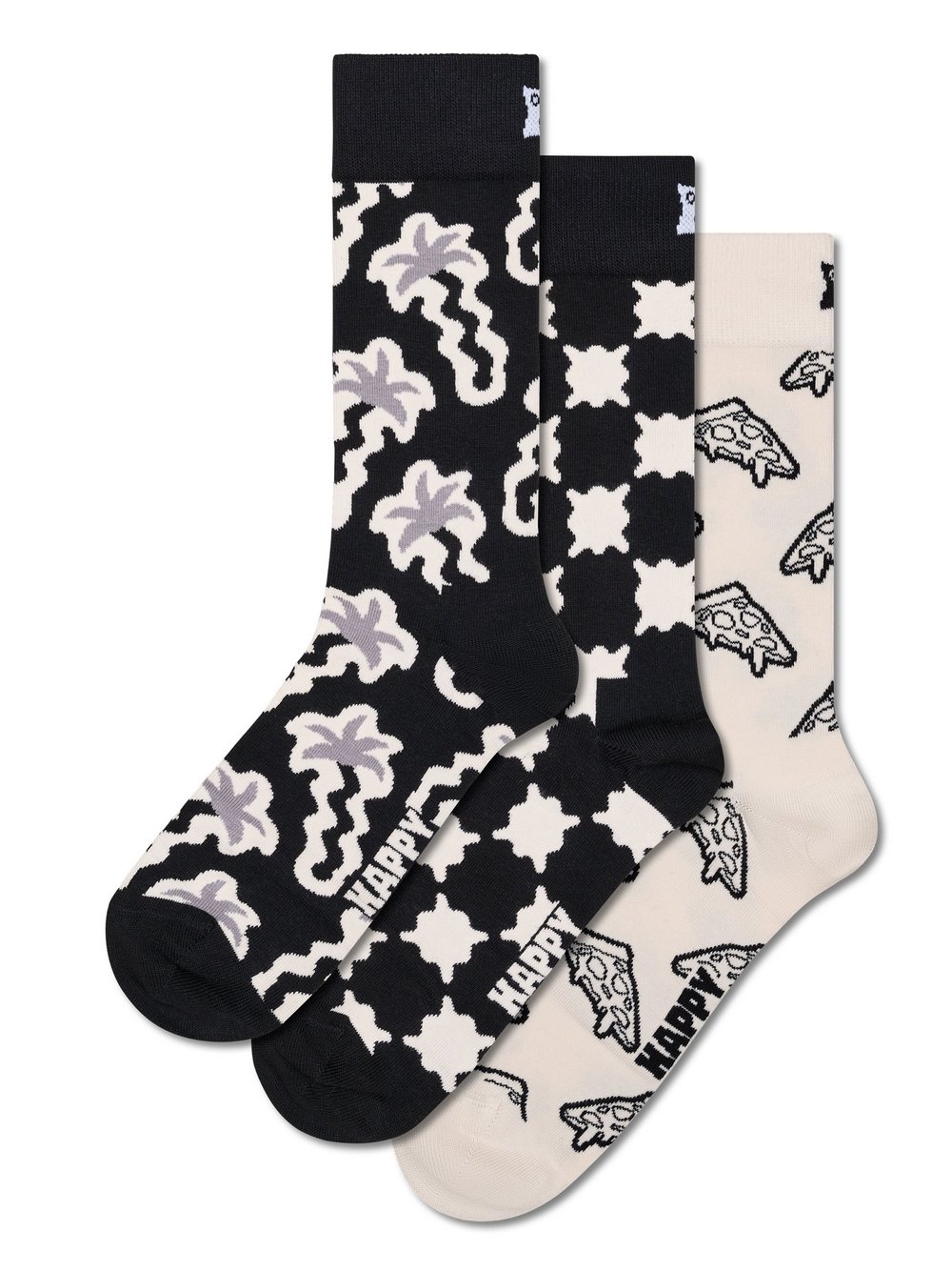 Thumbnail - Happy Socks Strümpfe Herren Baumwolle schwarz gemustert, 41-46