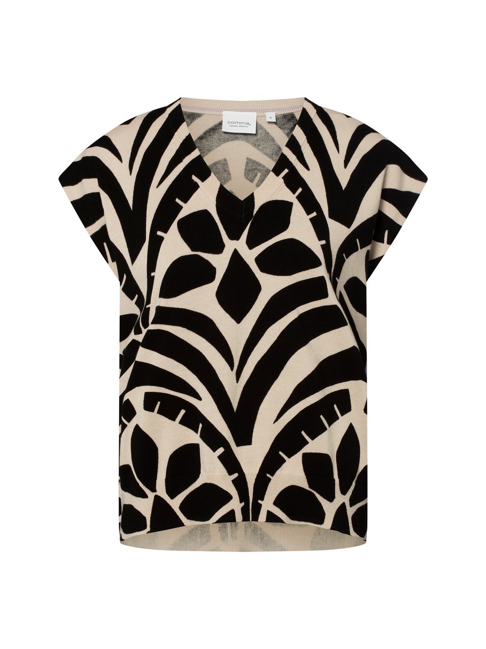 comma casual identity Strickshirt Damen Baumwolle mehrfarbig gemustert, S