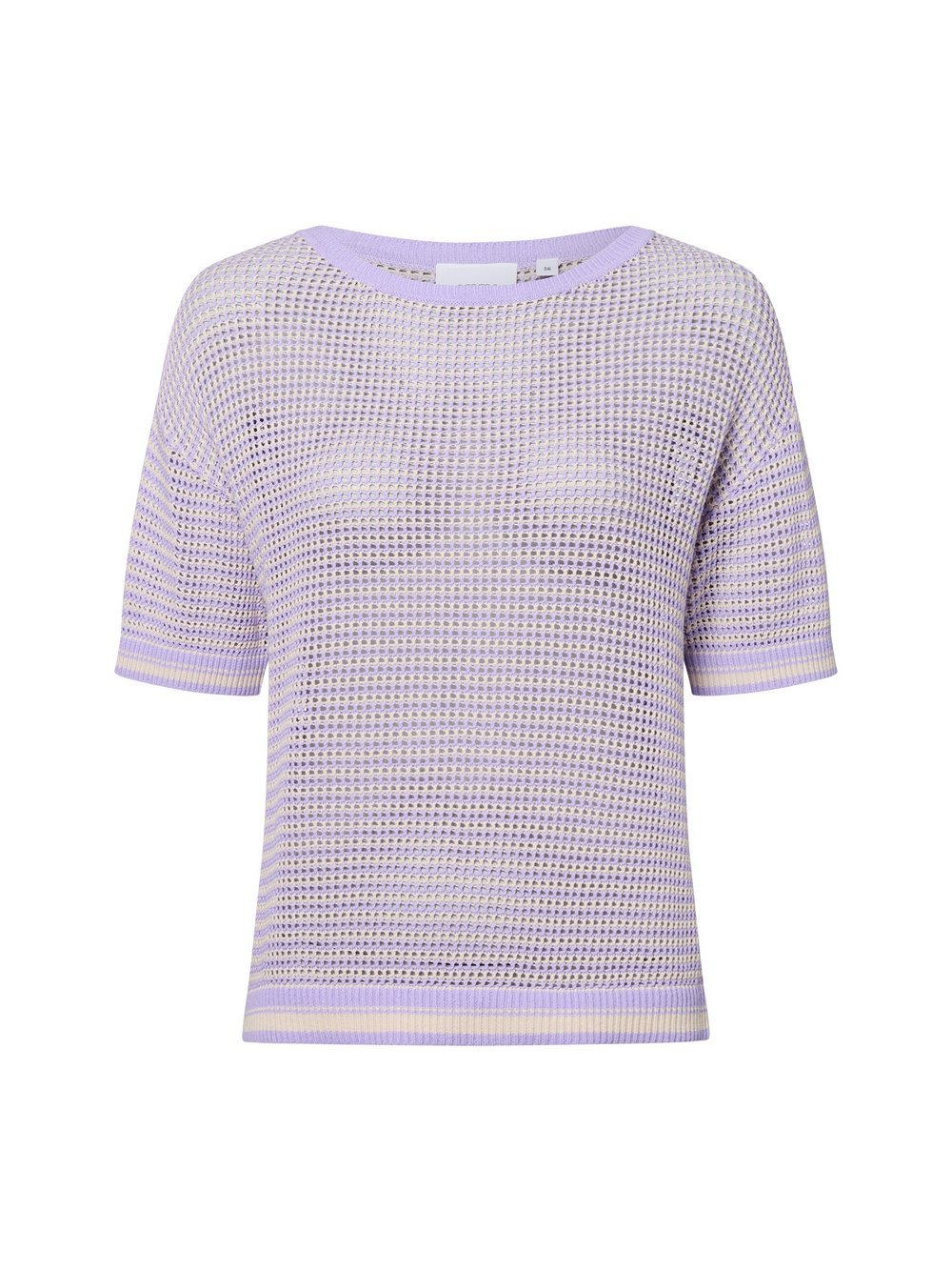 comma casual identity Strickshirt Damen Baumwolle lila gestreift, 34