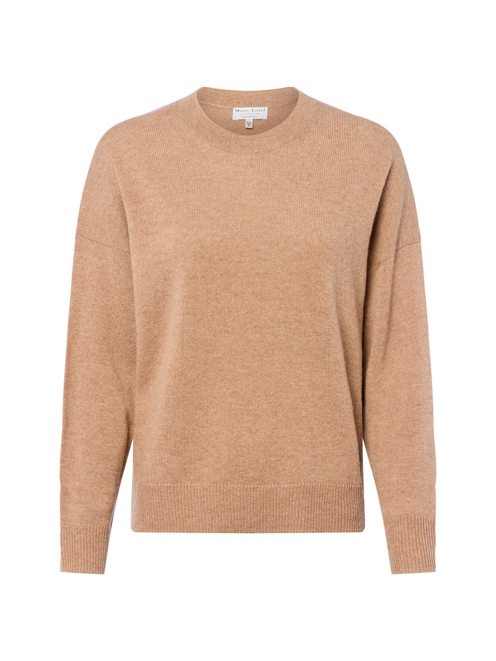 Marie Lund Pure Cashmere Pullover Damen Feinstrick braun meliert, XL/XXL