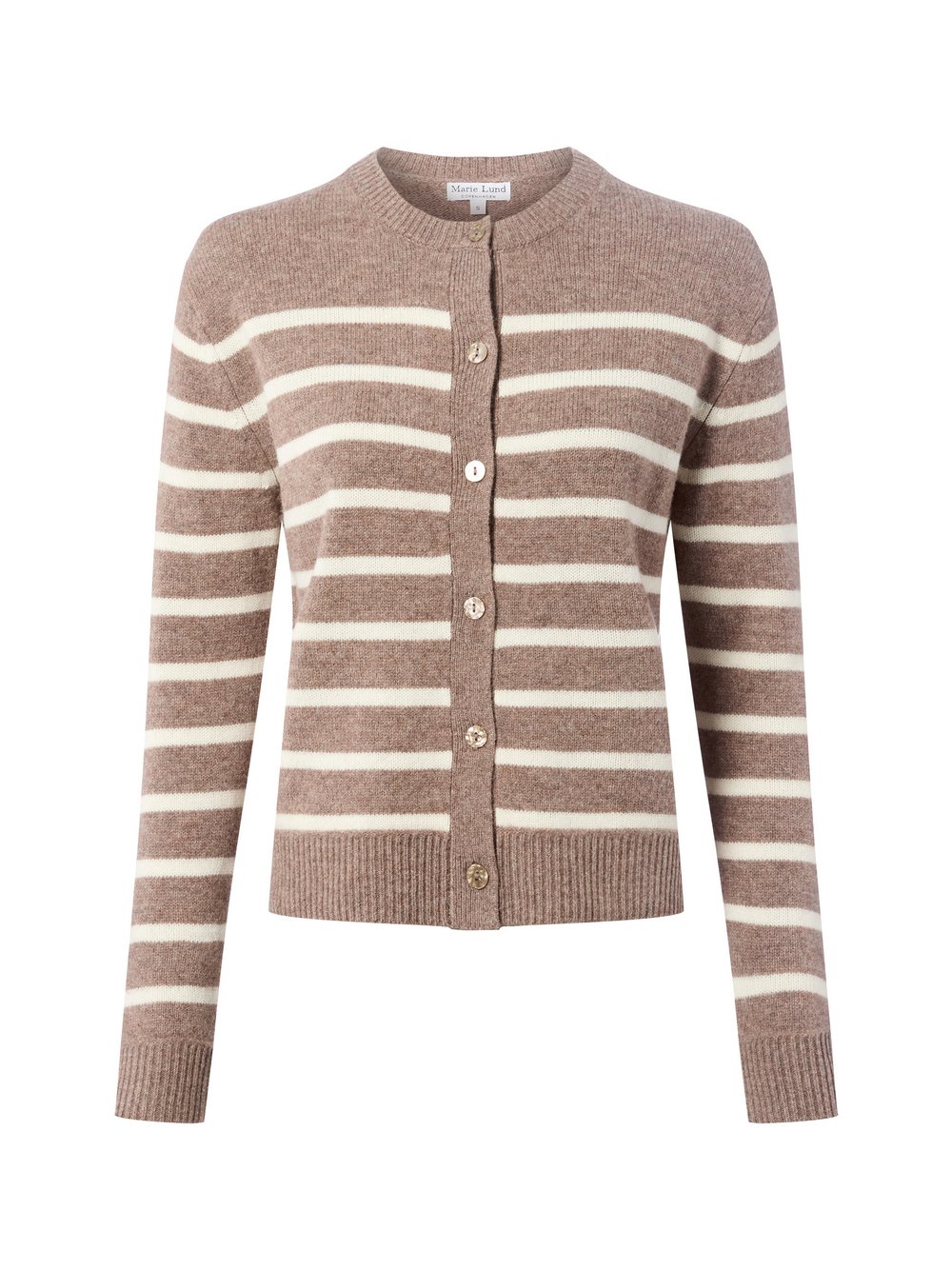 Marie Lund Strickjacke aus Merinowolle Damen mehrfarbig gestreift, M