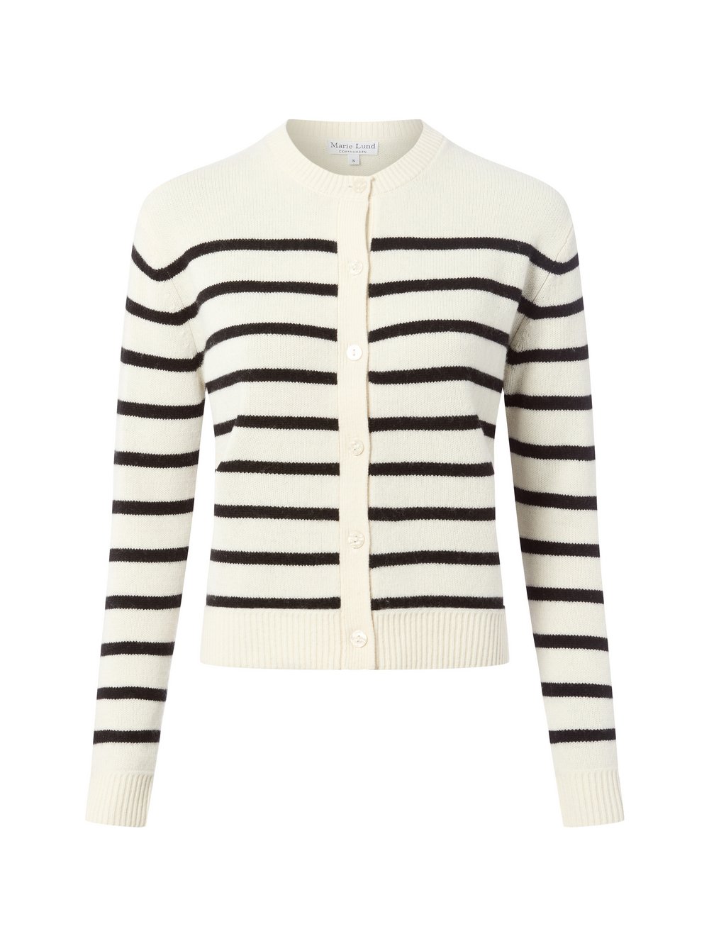 Marie Lund Strickjacke aus Merinowolle Damen mehrfarbig gestreift, M