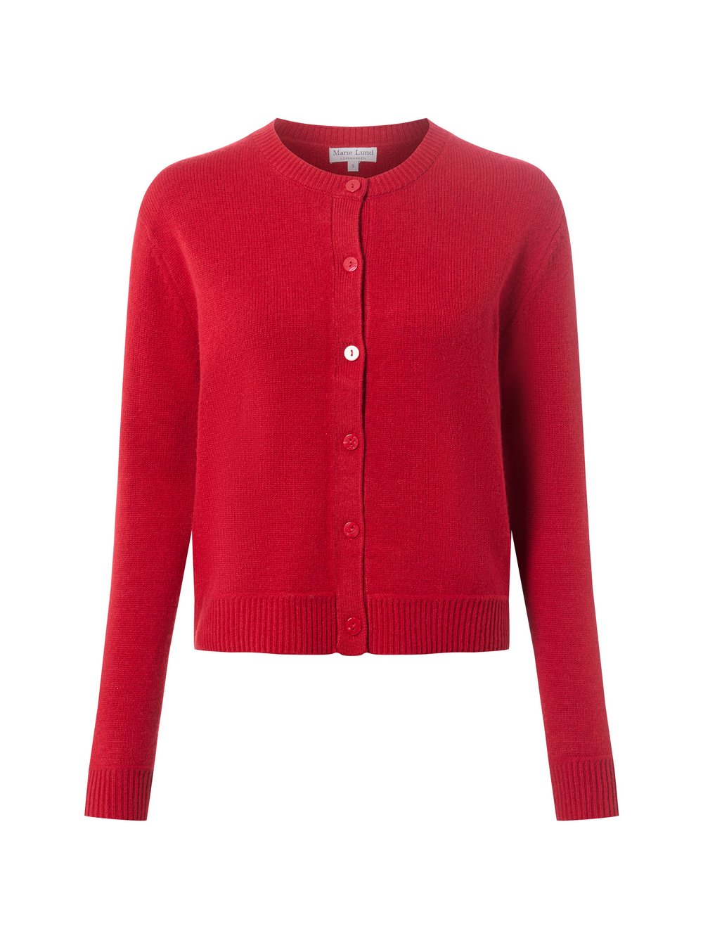 Marie Lund Strickjacke aus Merinowolle Damen Feinstrick rot, M