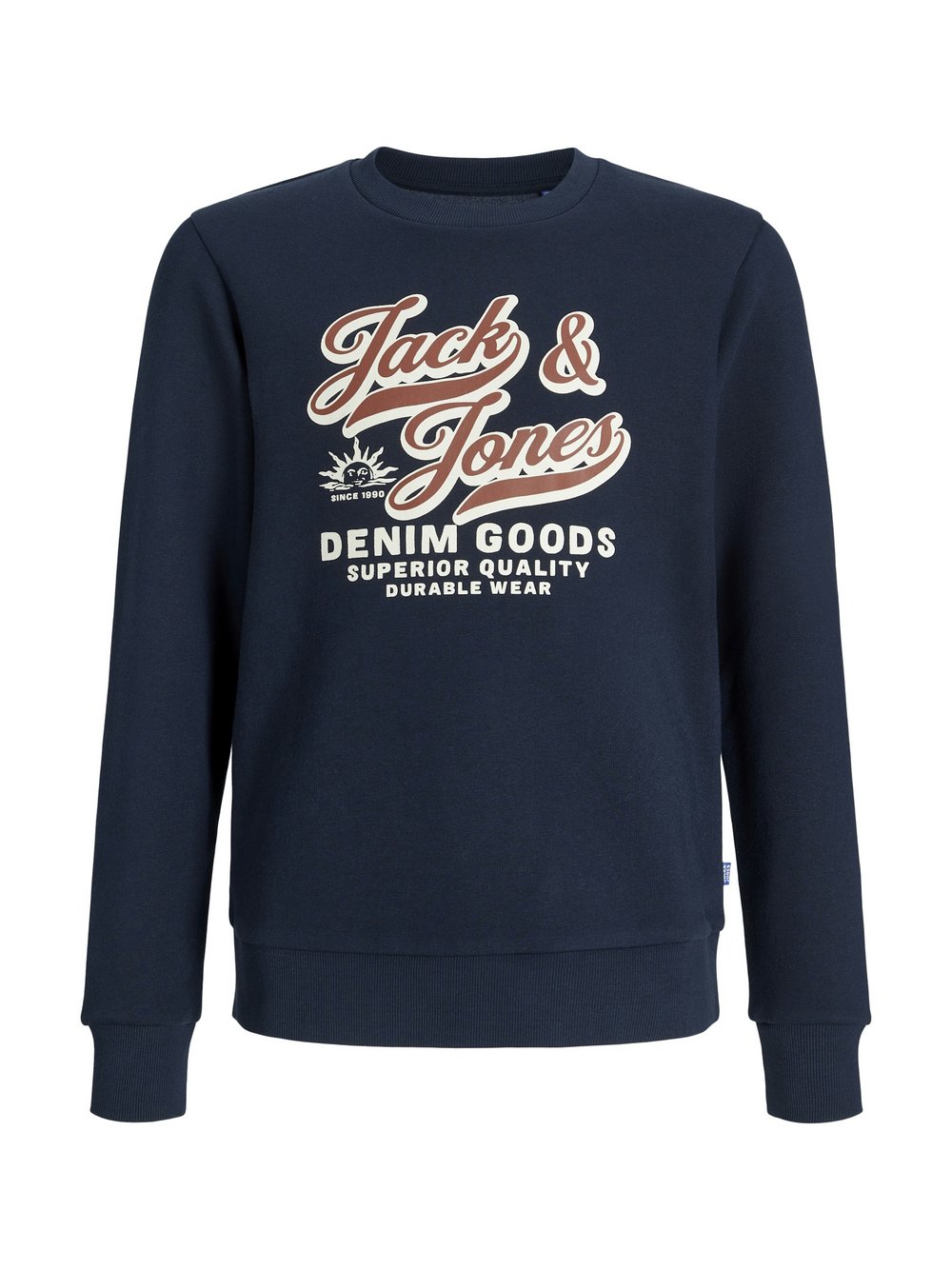 Jack & Jones Junior Sweatshirt Jungen Baumwolle blau bedruckt, 152