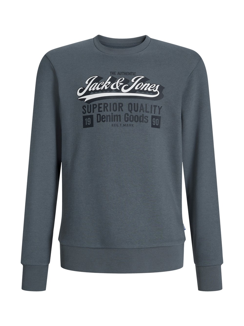 Jack & Jones Junior Sweatshirt Jungen Baumwolle grau bedruckt, 152