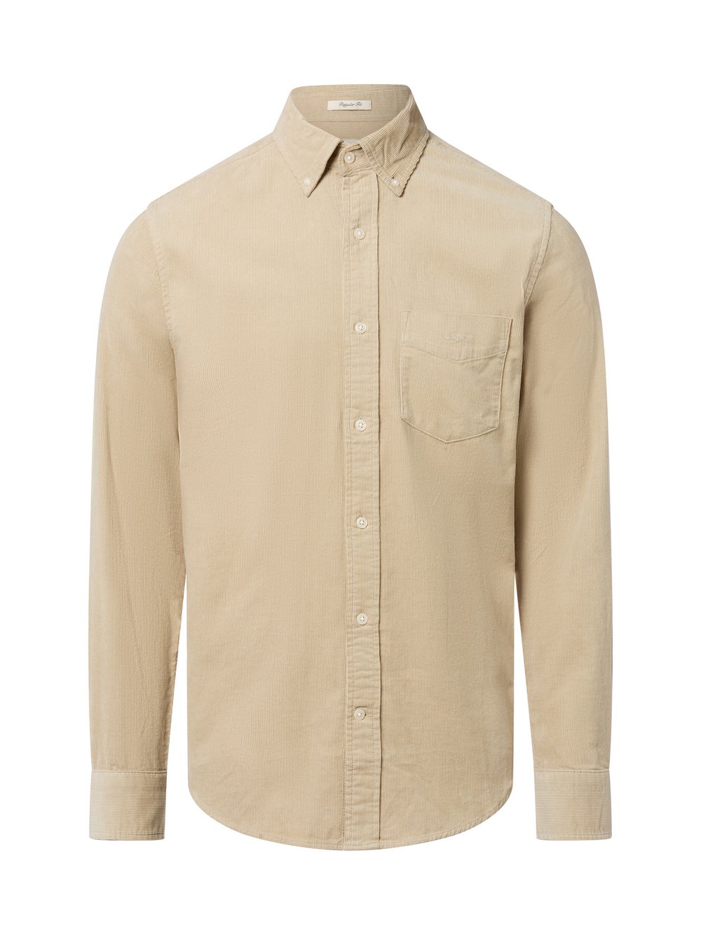 Gant Cordhemd Herren Regular Fit Baumwolle beige, M