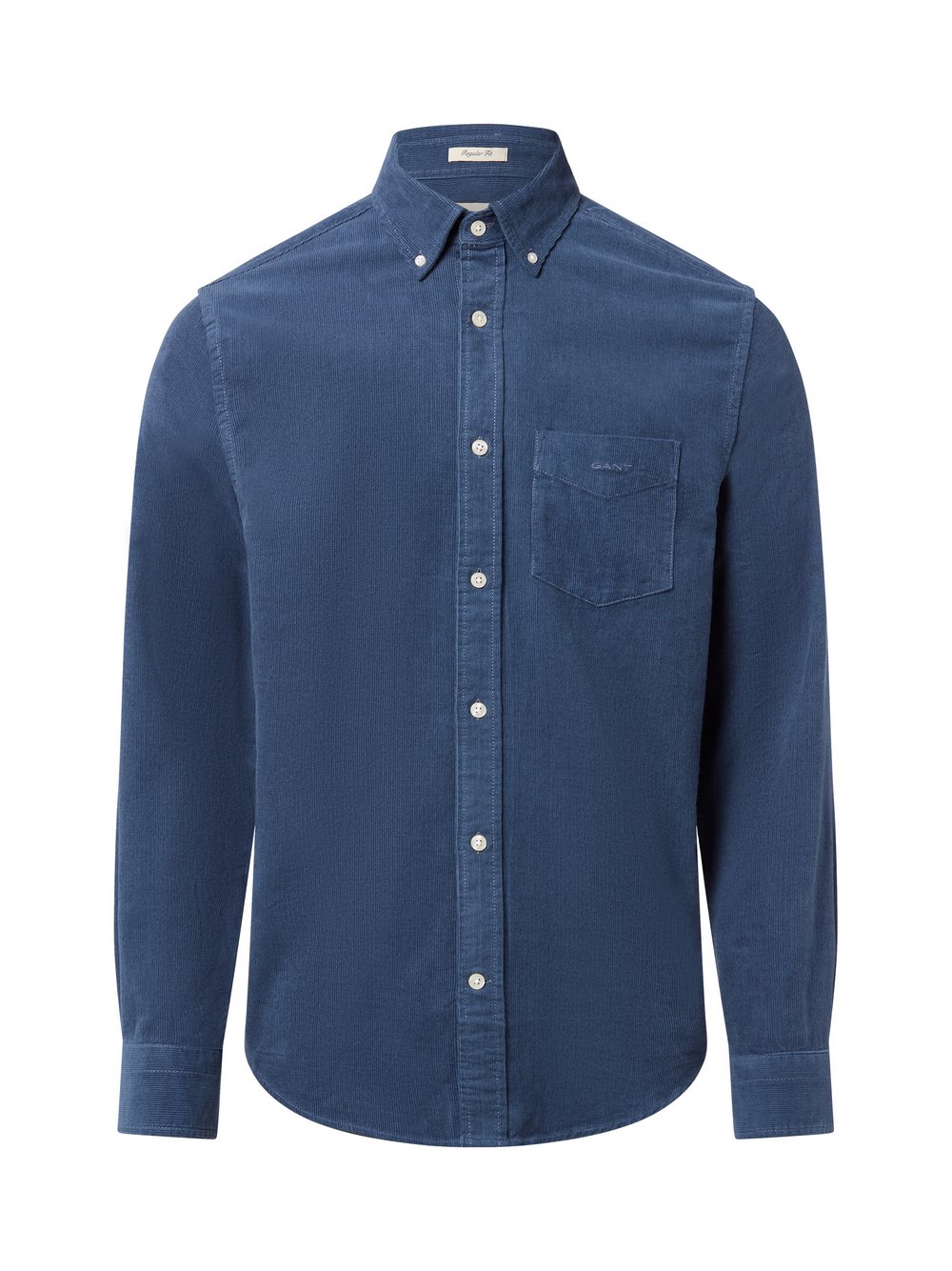 Gant Cordhemd Herren Regular Fit Baumwolle blau, M