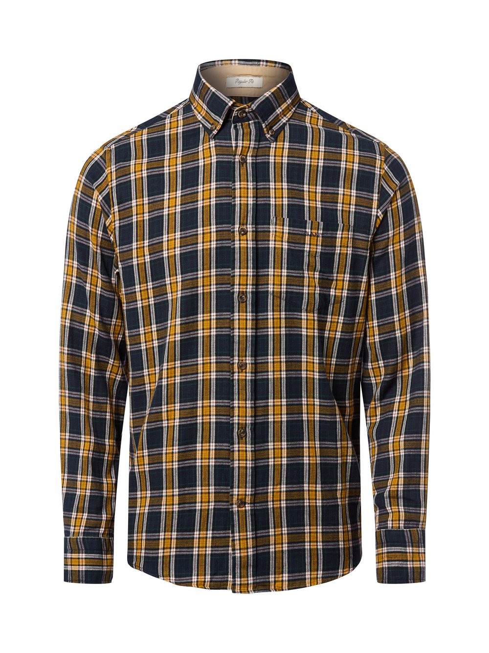 Gant Flanell-Hemd Herren Regular Fit Baumwolle mehrfarbig kariert, L
