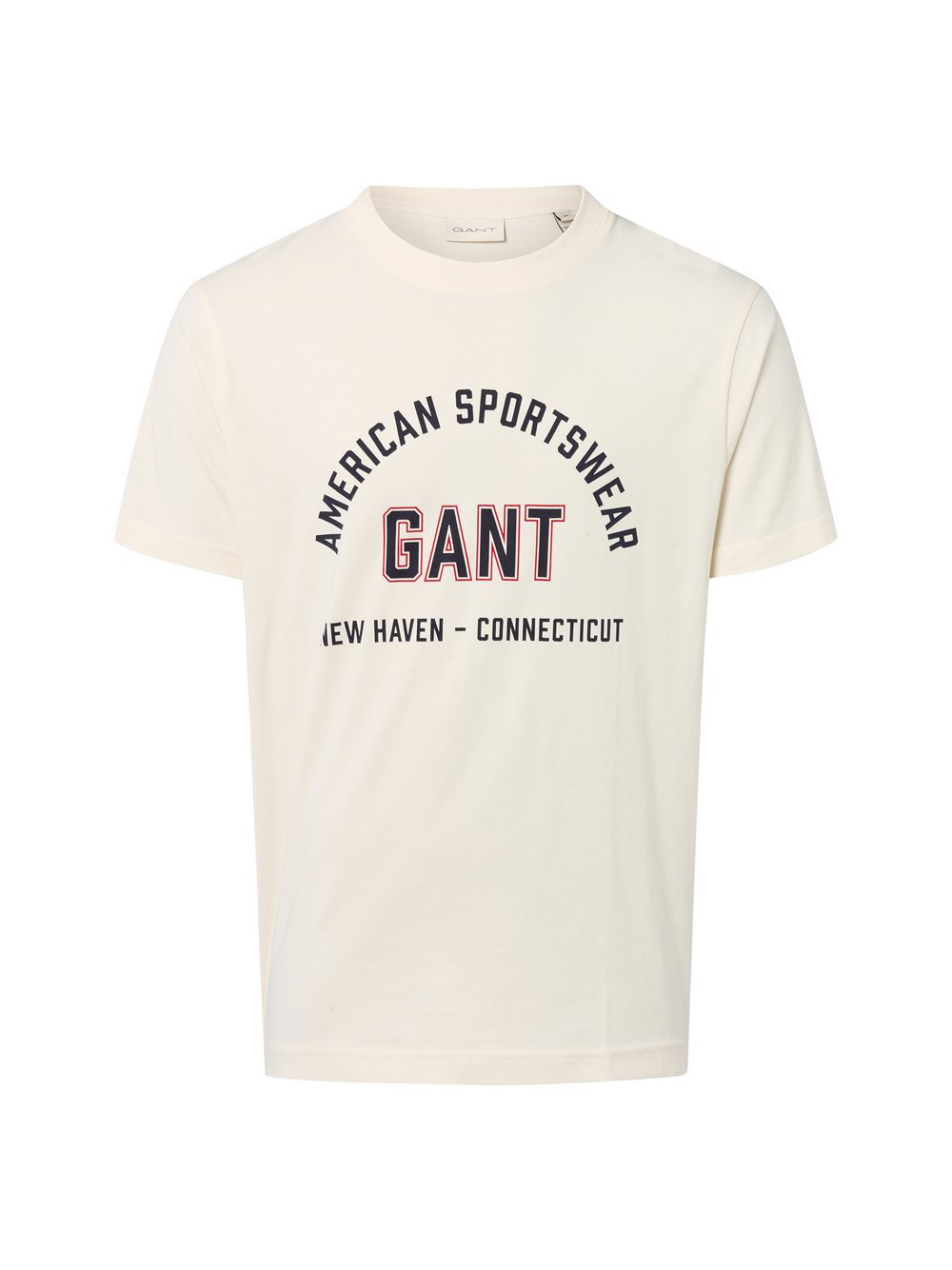 Gant T-Shirt Herren Jersey weiß bedruckt, M