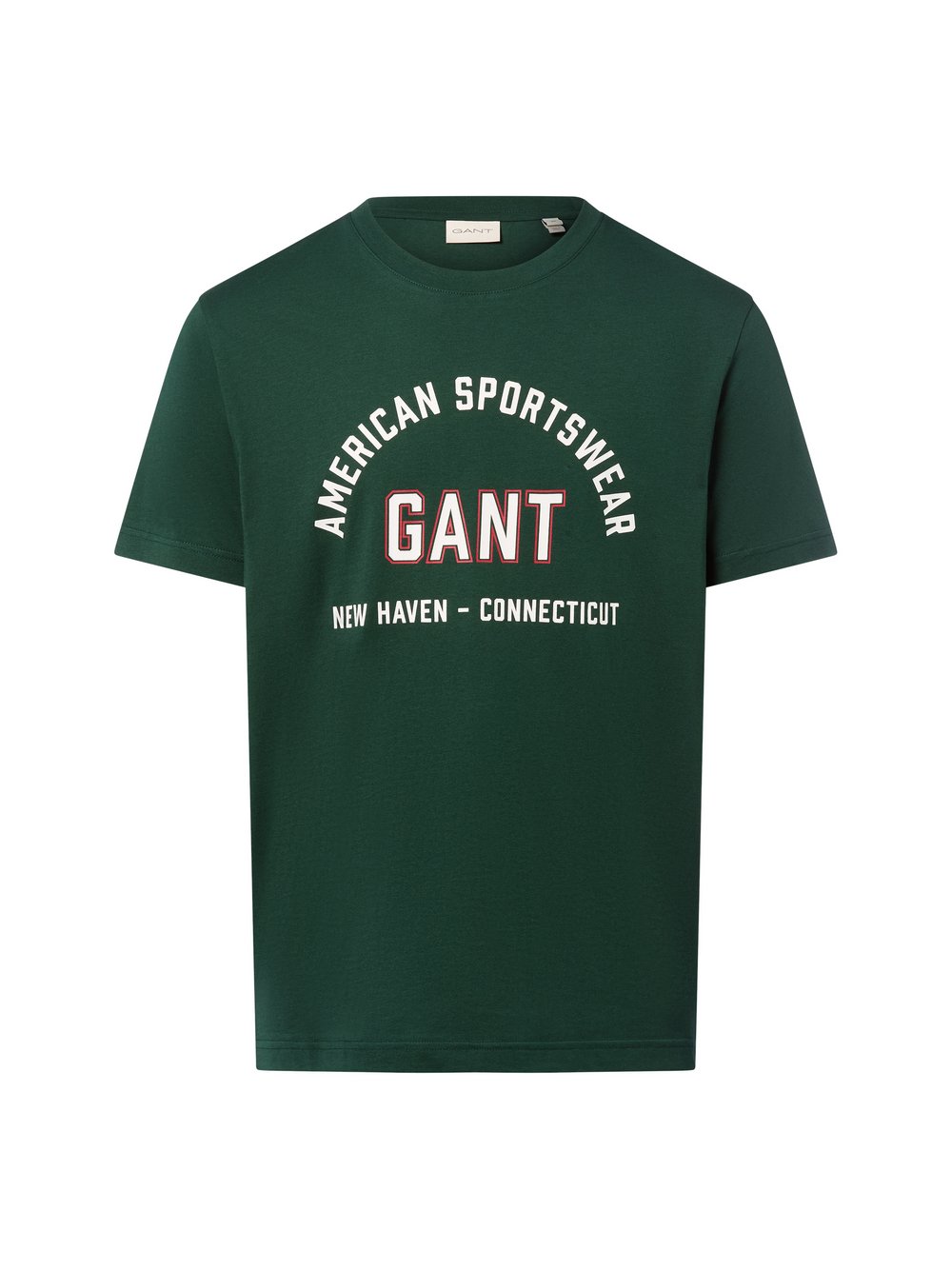 Gant T-Shirt Herren Jersey grün bedruckt, XXXL